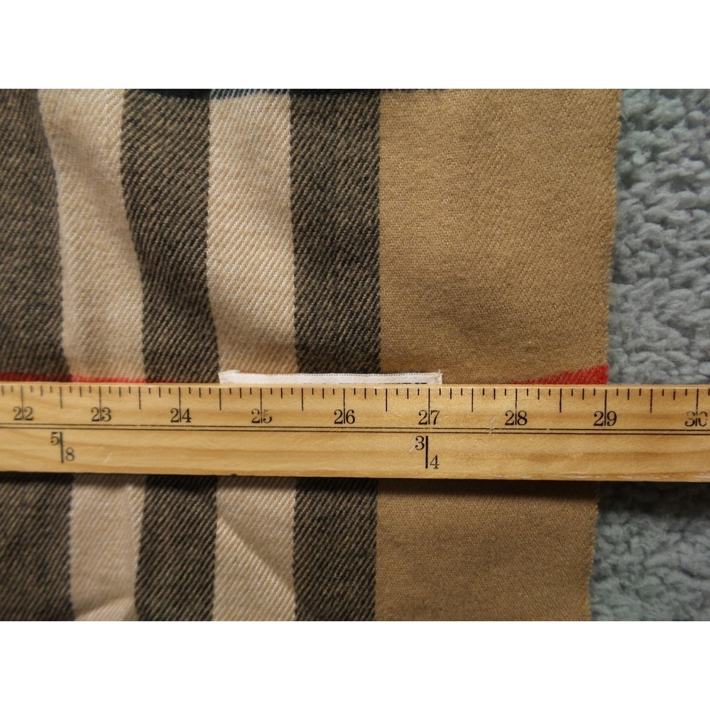 Royal Rossi Scarf Mens Womens Tan Plaid Cashmere Soft Fringed Wrap Classic - Picture 4 of 7